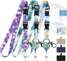 3 Pack Cruise Lanyards, Adjustable Lanyards for Cruise Ship Cards with Retractab