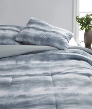 Tie Dye Grey 3 Piece Comforter Set Queen
