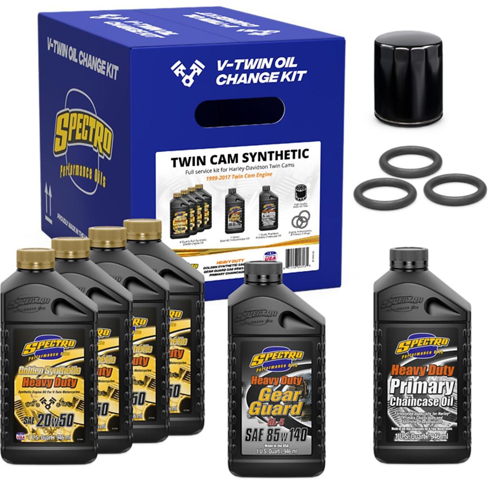 Spectro Performance Oils V-TWIN FULL OIL SERVICE KIT TC SYNTHETIC 311476
