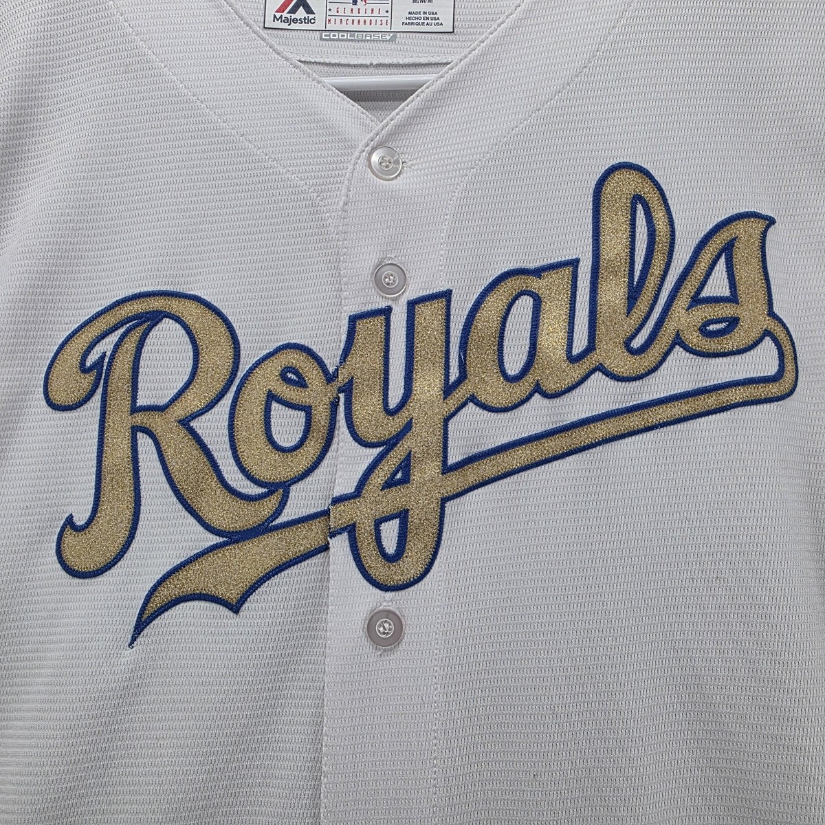 Kansas City Royals Jersey Mens M White MLB Baseball Perez 13