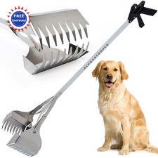 Alpha Scooper - Dog Pooper for Yard 38 Lightweight Ergonomic Handle Rust