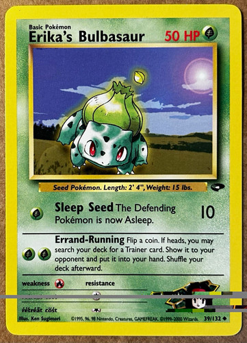 Pokemon TCG Erika's Bulbasaur 39/132 Gym Challenge Regular Unlimited (NM)