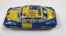 Vintage TN NOMURA Friction Tin Toy Police Department Car PD - Made in Japan