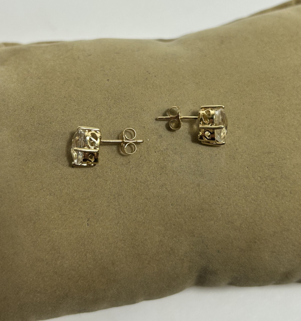 CHARMING 14K YELLOW GOLD RECTANGULAR CUSHION CZ S… - image 12