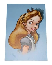 Disney Store Exclusive Alice In Wonderland Art Canvas 23x16 RARE HTF
