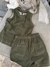 Kids Olive Green Short Set