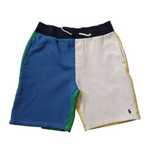 Polo Ralph Lauren Shorts Youth L 14 16 Color Block Fleece Logo Pockets Boys