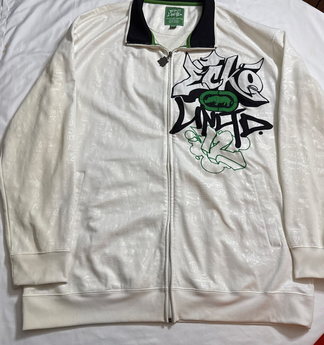 Vintage Ecko Unltd Graffiti Jacket Sz 2XB Full Zip Writing All