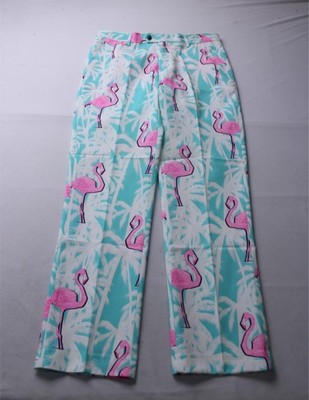 Shinesty Men's El Flamenco Tropical Flamingo Print Suit Pants BL1 Blue US: 34x33