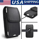 Vertical Cell Phone Holster Pouch for iPhone Samsung Wallet Case Belt Clip Cover
