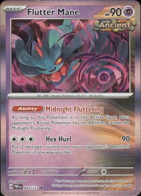 SV: Prismatic Evolutions 043/131 Flutter Mane Holo NM