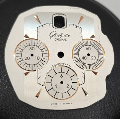 Glashutte Original Zifferblatt Original Chronograph Senator Automatisch Silber
