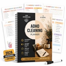 ADHD Cleaning Planner Checklist - Daily Organizer for Home Chores Tasks
