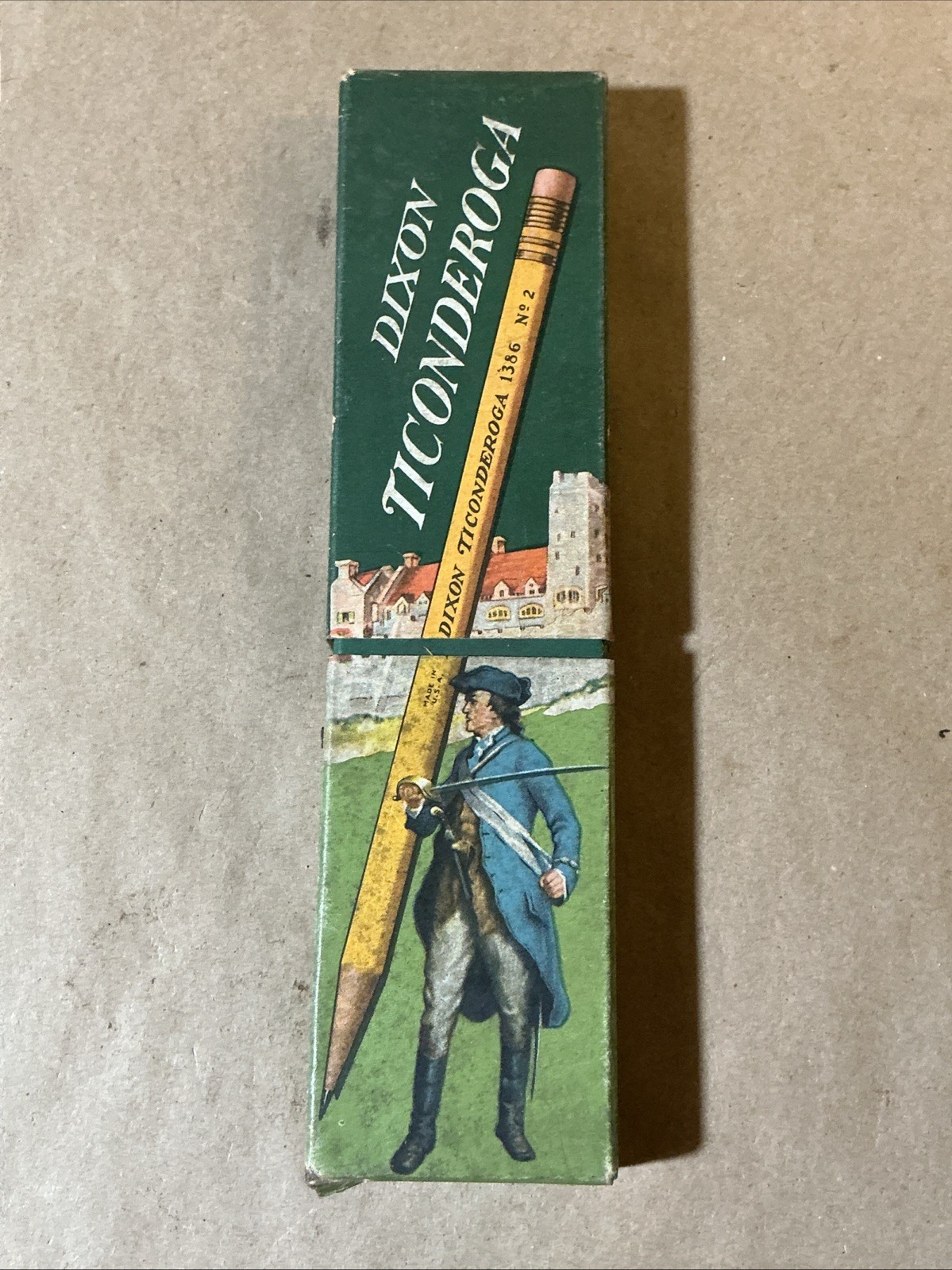 Box For Pencil #1386 Dixon Ticonderoga As Is Inv-ad60