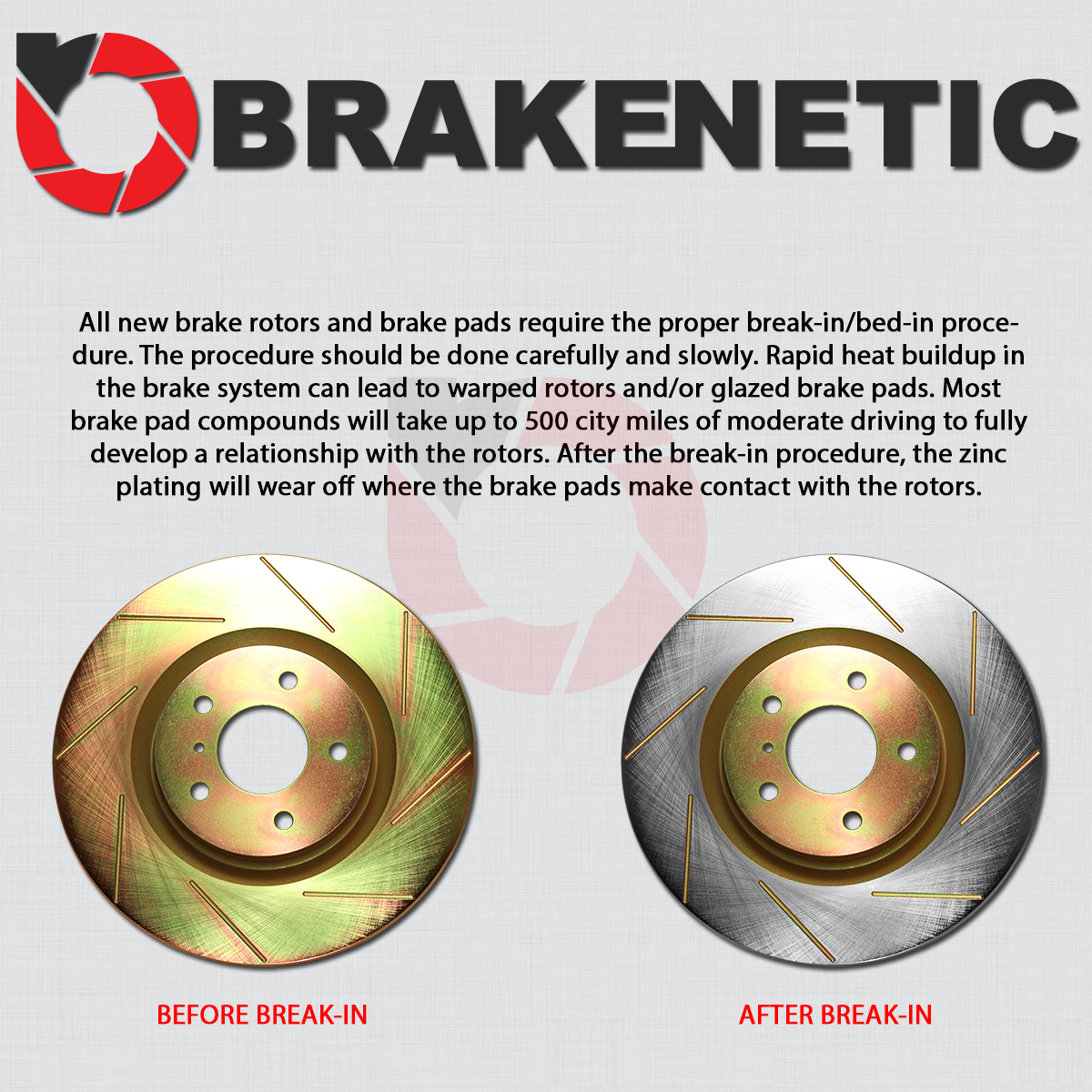 FRONT SET BRAKENETIC Sport Slotted Brake Disc Rotors BNS62000.SS