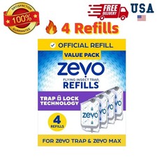 1-Pack Zevo Flying Insect Trap Refill Cartridges Easy to Use 4 Refill Cartridges