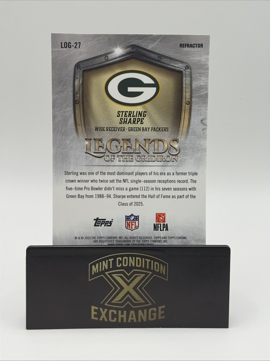 2025 Topps Chrome Football Refractor Legends of the Gridiron