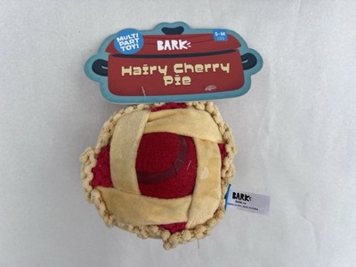 Bark Box Hairy Cherry Pie Thanksgiving Plush Tennis Ball S-M Dog Toy NWT