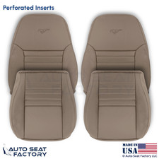 1999-2004 For Ford Mustang Gt Leatherette Perf Front Replacement Seat Covers Tan 1999-2004 For Ford Mustang Gt Leatherette Perf Front Replacement Seat Covers Tan