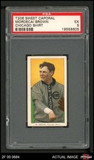 1909 T206 Mordecai Brown Chicago Cubs HOF VARIATION PSA 5 - EX