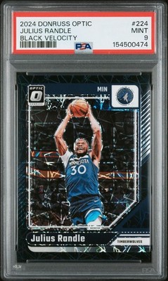 2024-25 Panini Donruss Optic - Julius Randle #224 Black Velocity Prizm /39 PSA 9