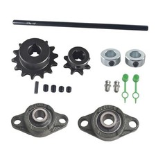 Jackshaft Sprockets with UCFL203 Pillow Block 5/8" X 16" 40 41 420 Chain