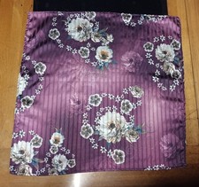 Fazzoletto nuovo tascabile quadrato raso viola stampa floreale fazzoletto fatto a mano