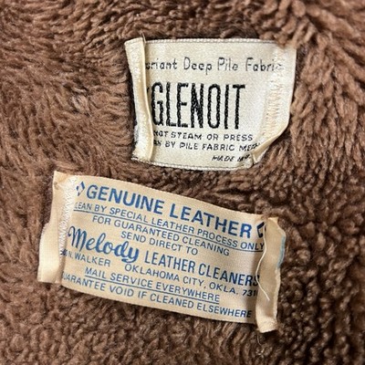 Vintage 70s Pioneer Wear Suede Leather Jacket Sz 38 Sherpa Lined