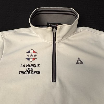 Le Coq Sportif Golf Collection Pullover Shirt Size Large Quarter Zip Marque Des