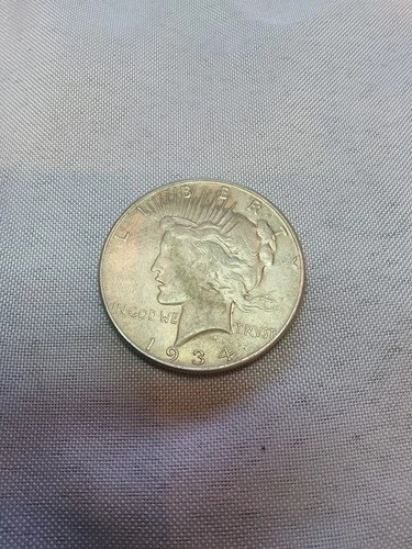 1934 D SILVER PEACE DOLLAR AUTHENTIC HI GRADE U.S. MINT COIN RARE KEY DATE