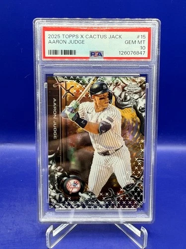 2025 Topps Chrome - X- Cactus Jack - Aaron Judge #15 PSA 10