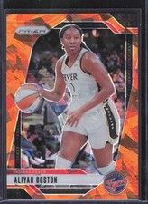2024 Panini Prizm WNBA #3 Aliyah Boston Ice Orange Prizms - Fever