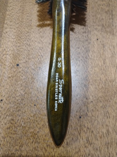 Spazzola capelli rotonda cilindrica vintage Diane #8113 Giappone setole rigide manico legno - Foto 2 di 6