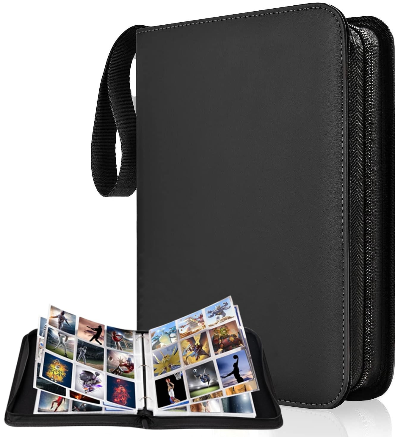 Trading Card Binder 9 Pocket,900 Pockets Card Binder for Pokemon Cards with Z...