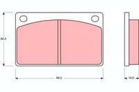 Bremsbelagsatz Scheibenbremse TRW GDB576 FüR Volvo 140 P244 P242 260 142 144 145
