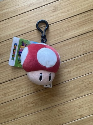Club Mocchi Mocchi Super Mario Mushroom Plush Clip-On - Brand New