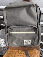 Herschel Gray & Brown Solid Backpack Zip Clos...