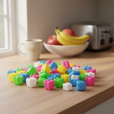 150 Pcs Colorful Tooth Savers Box, Plastic Tooth Holders Bulk for Boys Girls Kid