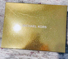 Michael Kors Women s Cream/Gold Logo 2-Piece Hat Scarf Set One Size