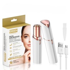 Facial Hair Remover for Women   Gentle  Painless Removal White and Gold