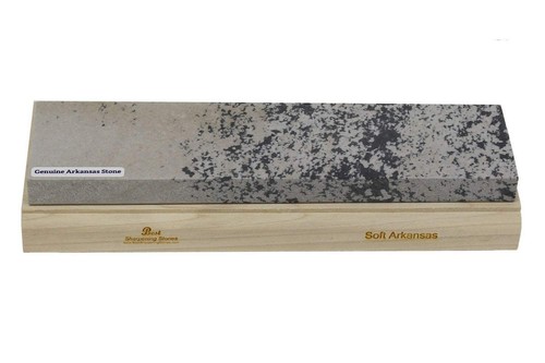 Arkansas Sharpening Stone Set - Wood Mounted 8" - Picture 3 of 8