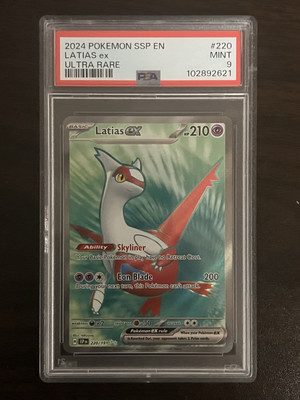 PSA 9 Latias ex 220/191 Sv08: Surging Sparks Ultra Rare