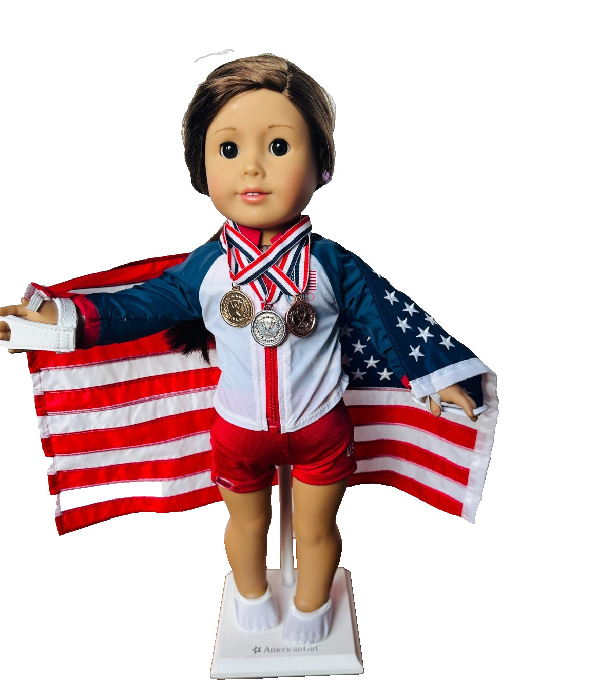 American Girl Outfit Team USA Gymnastics US Flag, Accesories