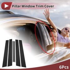 6 Pcs Car Door Pillar Window Trim Fit For Nissan Maxima 2000-2003 Black