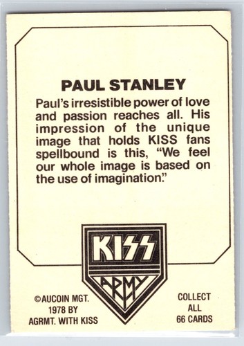 Donruss #28 Paul Stanley - Picture 2 of 2