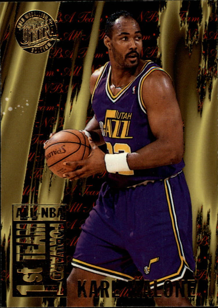 1995-96 Ultra All-NBA Gold Medallion #2 Karl Malone - NM-MT