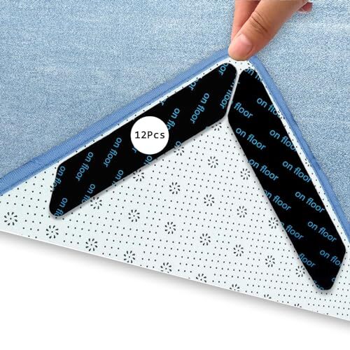 12 PCS Rug Gripper for Hardwood & Tile Floors, Non Slip Rug Pads, Parallelogram - Bild 1 von 7