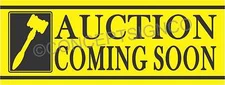 4'X10' AUCTION COMING SOON BANNER Outdoor Sign XL Auto Storage Equipment Sales