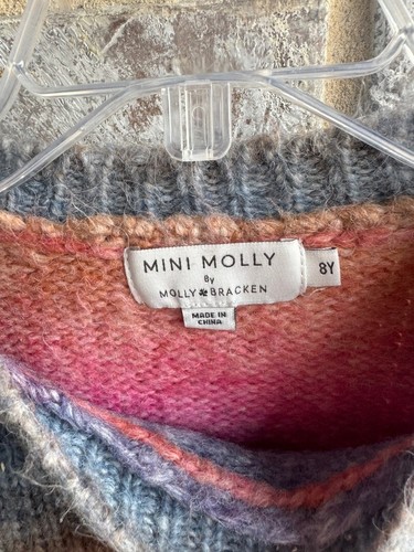 Mini Molly Multicolor Long Sleeve Pullover Sweater Girl's Size 8Y. - Picture 3 of 6