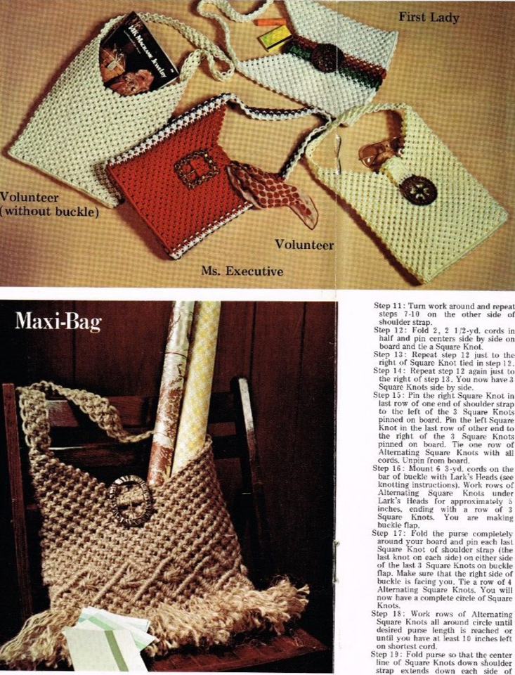 Macrame: A New Look at an Ancient Art | Vintage Macrame Book